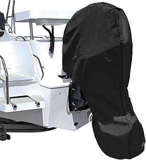 iCOVER Outboard Motor Covers, Trailerable Full Boat Engine Cover Waterproof Heavy Duty Oxford Fabric with Zipper, Fits 30-60HP Motors product image