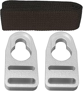Popbee Upgraded Aluminum Strap Kayak Seat Clips with Nylon Webbing Straps Kayak Seat Repair Clips Compatible with Lifetime Emotion Style Button Type Seat Straps Repair Clip product image