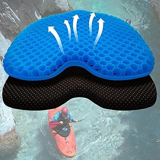 Kayak Seat Cushion, Thicken Anti Slip Waterproof Gel Kayak Seat, Portable Canoe Rowing Rubber Dinghy Pad for Stadium Sit in Kayak Inflatable Fishing Kayak Canoe Kayak Accessories product image