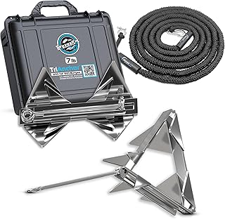 WAVESRX TriAnchor - Stainless Steel Folding PWC & Boat Anchor Kit | Sets Instantly for Effortless Boat & Jet Ski Anchoring | Compact Patent-Pending Design Grips Better Than Plow, Fluke or Box Anchor product image
