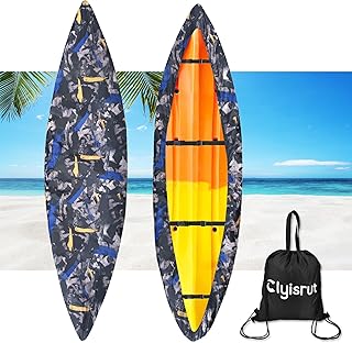 10-16FT Waterproof Kayak Covers for Outdoor Storage, Canoe Cover Accessories, Boat Cover Oxford Shade Marine Cockpit Dust Cover UV Protection Ultra Sunblock Shield for Fishing Boat Kayak Canoe product image
