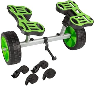 Kayak Cart - 140lb Capacity Canoe Dolly with Airless Tires, Aluminum Frame, and Straps for Small Watercraft - Kayak Accessories by RAD Sportz (Green) product image