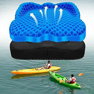 Kayak seat Cushion Waterproof Kayak seat Cushion Kayak Fishing Accessories Waterproof Gel Boat seat Cushion Anti Slip Coccyx Sciatica Relief Double-Layer Gel Cushion Design Thickened product image