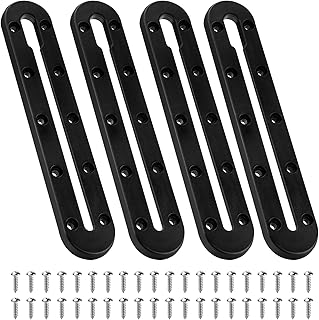 Kayak Track Mount, Kayak Rail Track, Kayak Low Profile Gear Track Accessories for Fishing Rod Holder, Cup Holder, Paddle Holders, Anchor Cleats (9 in, 10 Holes, 4 Pieces) product image