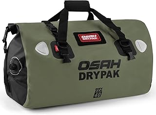 OSAH DRYPAK Waterproof Duffel Bag - Motorcycle Dry Bag Tail Bag with Large Storage Space, Waterproof Luggage Duffle Bags with Outer Mesh Zipper Pocket for Camping, Kayaking, Fishing & Traveling product image