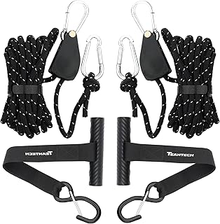 Kayak Tie Down Straps Kit – Bow & Stern Loops, Heavy Duty Ratchet Straps, Anchor Points & Secure Tying Kit for Canoes, Kayaks, Paddleboards, and Watercraft product image