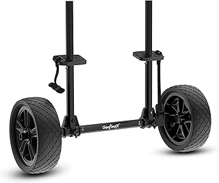 GanFindX Heavy Duty Kayak Cart Adjustable Foldable Trolley with Solid Durable Wheels Portable Canoe Transport Dolly with Secure Tie Down Straps for Easy Outdoor Travel product image