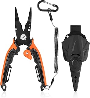 KastKing AeroVice 7.5” Fishing Pliers, 420 Stainless Steel, Uni-Body Construction, Lightweight & Corrosion-Resistant, Multi-Function Jaws, Braid Cutters, Sheath, Lanyard & Carabiner product image
