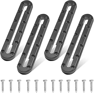 4 Pcs Kayak Track Rail - Low Profile Kayak Rails & Accessories Gear Track Mount for Paddle Holders - Kayak Rail Track & Mount Accessories, Fish Finder, Cup Holder, Anchor Cleats ( 9.25 in, 12 Holes ) product image