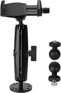 Kayak Phone Holder, Adjustable Cell Phone Mount for Kayaks with 1" Screwball Track Mount, Secure Boat Phone Holder for Fishing, Fits GearTrac & Track Systems, Including Camera Mount Holder product image