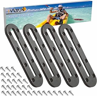 Kayak Track Rail - Low Profile Design for Fishing Rod,Cup Holders and Paddle Holders | High-Strength Nylon & Stainless Steel 304 | Kayak Accessories Mount Track & Rail System for Kayak product image