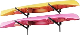 VEVOR Kayak Storage Rack, Heavy Duty Adjustable Wall Mount Stand for Indoor Outdoor Garage Shed Dock, Storage Holder for Canoe, Small Boat, SUP, Surfboard & Paddleboard product image