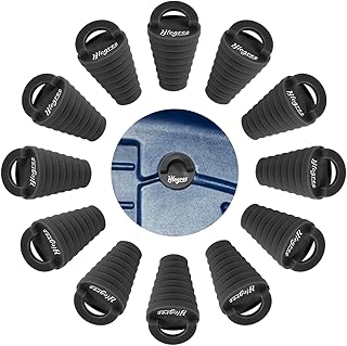 12 Pack Universal Kayak Scupper Plugs, Rubber Drain Plugs, Kayak Hole Stoppers for Kayaks Canoes Fishing Boats, Waterproof Leak Proof Kayak Accessories with Pull Ring product image