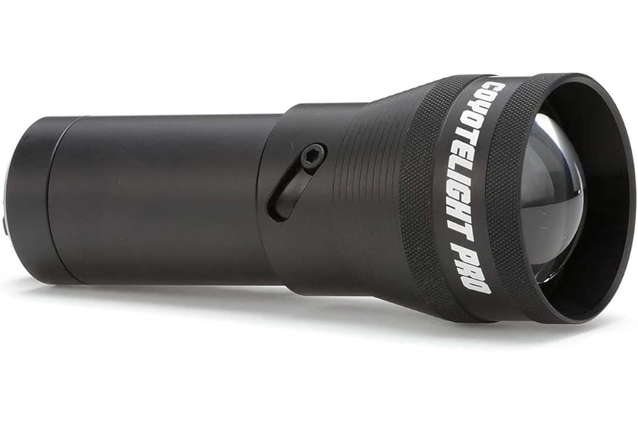 HME COYOTE LIGHT Pro Durable Lightweight Portable Adjustable Intensity Rechargeable Night Vision Hunting Flashlight | Batteries, Case, Handle, 1" Scope Mount & Charger Included, Red LED product image