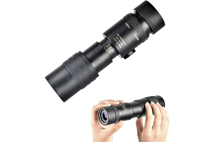 AISHFP 4K 10-300 X 40 MM Telescope, Super Zoom High Power Scope Night Vision Waterproof Military Monoculars Telescope for Camping Travelling,No Tripod product image