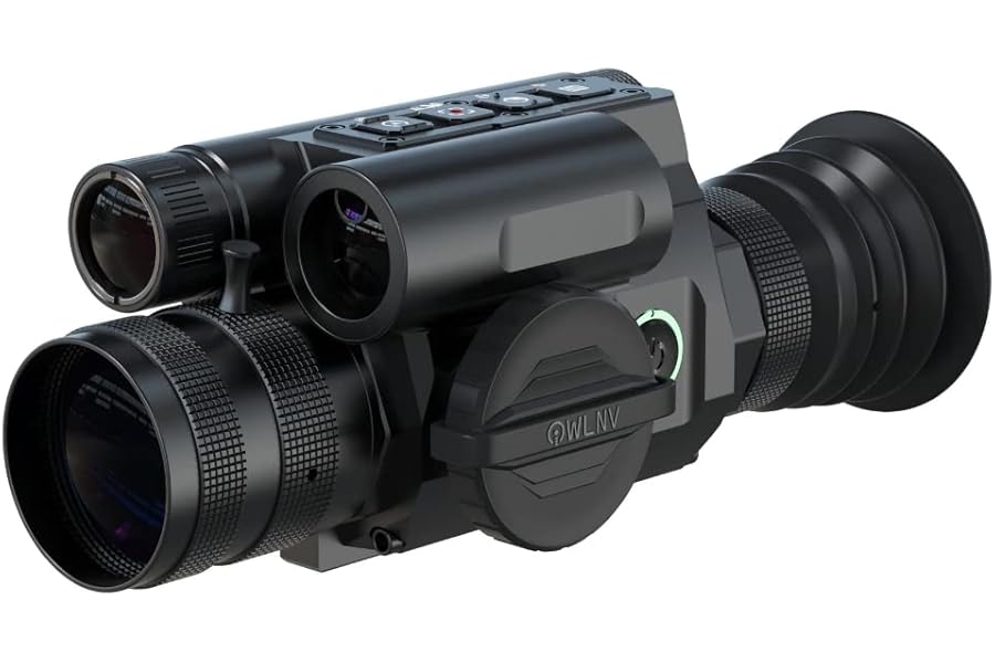 OWLNV Day&Night Vision Rifle Scope, HD Digital Night Vision Hunting Riflescope Monocular with Rangefinder, WiFi, Gyroscope&E-Compass, IR Illuminator 850nm, iOS & Android Apps Waterproof L3-LRF product image