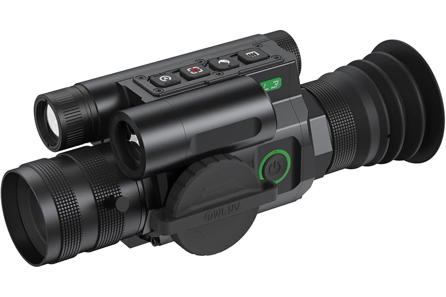 OWLNV Night Vision Digital Rifle Scope, HD Day & Night Hunting Riflescope Monocular with Rangefinder, WiFi, Gyroscope&E-Compass, IR Illuminator 940nm, iOS & Android Apps Waterproof L3-LRF product image
