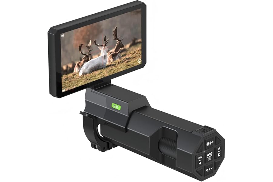 Night Vision Scope for Rifle with 5" IPS Screen, 1080P Digital Night Vision Monocular with WiFi & 850nm IR Illuminator, Infrared Scope Camera for Day and Night Hunting, Wildlife Observation product image