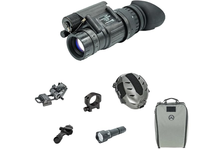 Armasight Kit Includes PVS-14 2376 FOM Pinnacle Gen 3 Ghost White Phosphor Night Vision Monocular,G95 Mount, J-Arm, Watchman IR Illuminator, Helmet Bag, Team Wendy EXFIL® LTP Helmet Rail 3.0 (M/L), product image