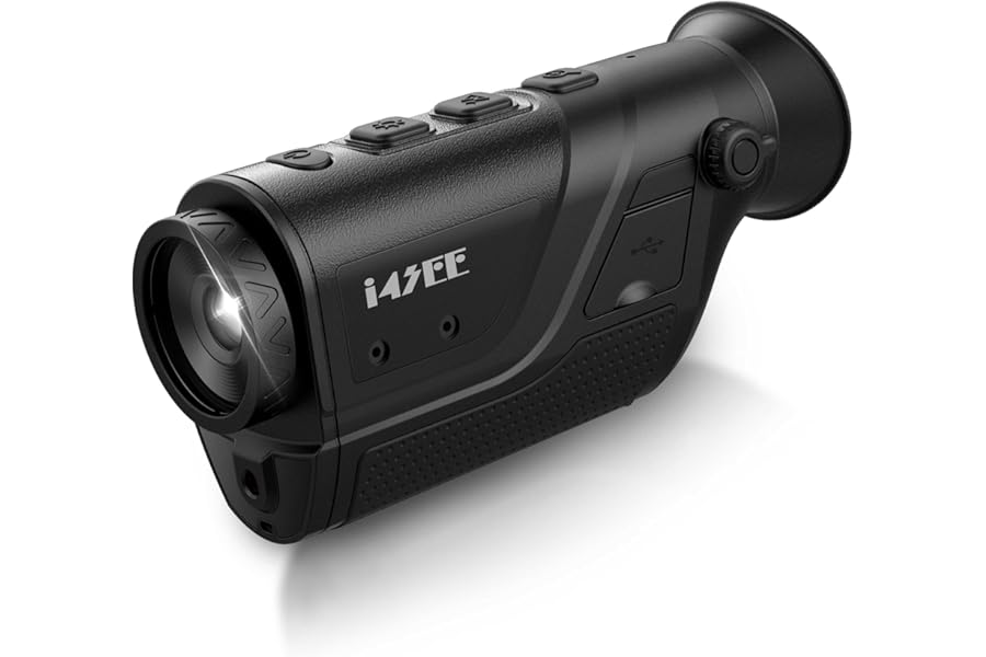 i4SEE M10-256 Thermal Imaging Monocular for Hunting, 10mm Focal Lens 256x192(50Hz) Infrared Night Vision Telescope with Long Battery Life Up to 12 Hours, Thermal Scopes for Outdoor Night Vision product image