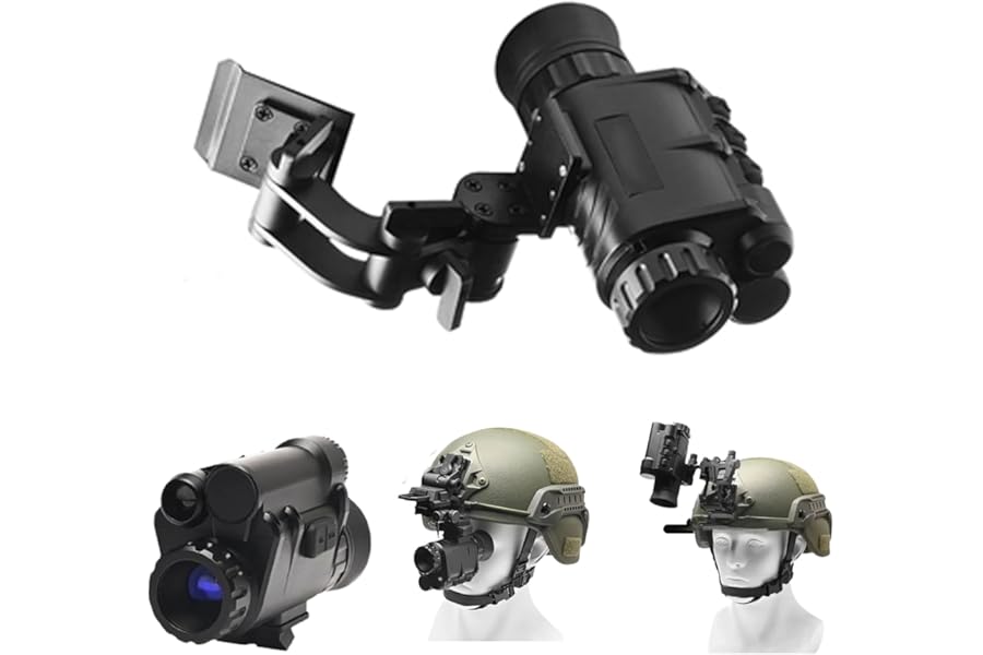 WGFXYBFY NVG30 Helmet Mounted Night Vision Scope,940nm Infrared Night Vision Monocular,3 Levels of Infrared Adjustment,Support WiFi,Can Day and Night Use,Black product image