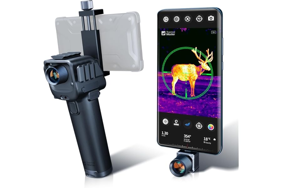 T2 Max Android Thermal Night Vision Monocular, 15mm Thermal Scope for Phone, See 1500 Yards, Thermal Scope for Wildlife Observation (Not for iOS) product image