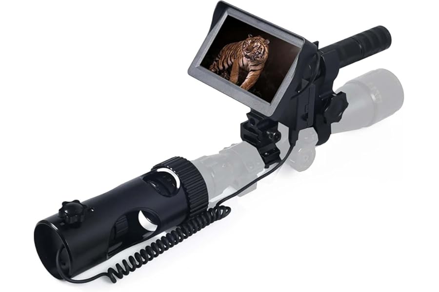 SKIOVEMI 850Nm Day/Night Vision Monocular, Digital Night Vision Scope Video Camera with 4.3 Inch LCD Display and 850Nm Infrared IR Flashlight (Battery NOT Included) product image