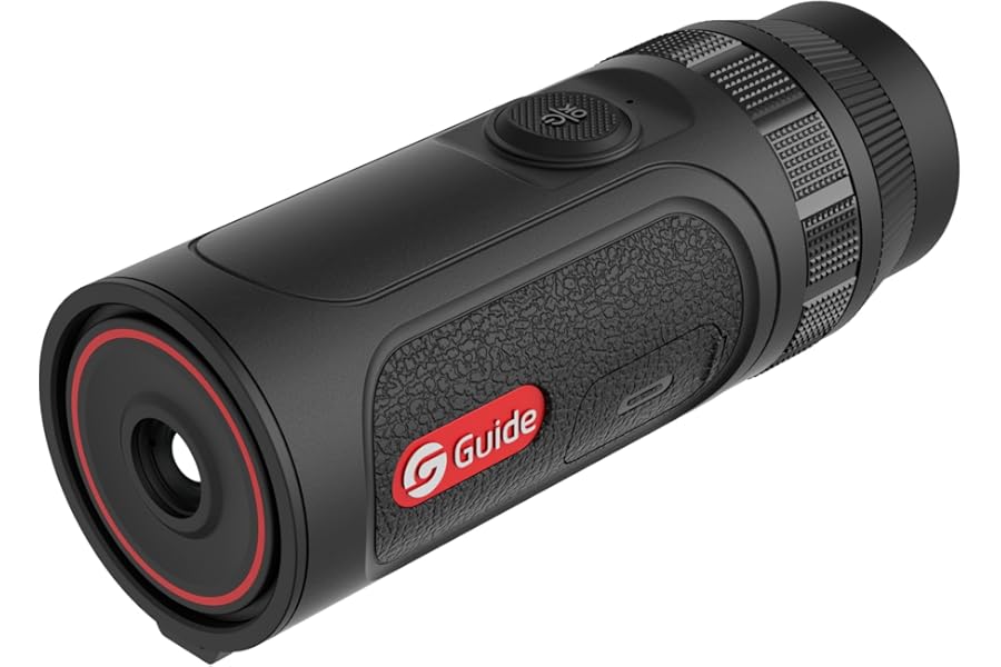 Guide TE211 Thermal Monocular, 10mm Focal Lens, 256×192(50Hz) 12μm Handheld Night Vision Infrared Scope with 6-Hour Battery Life, 20W Quick Charging, Thermal Imaging Monocular for Hunting, Outdoor product image