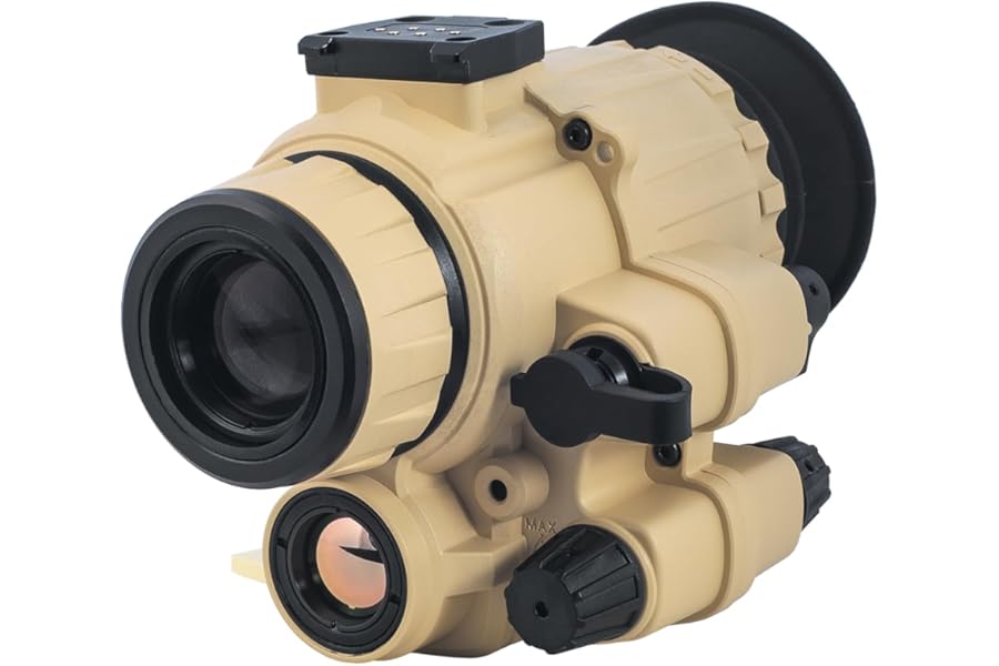AGM Global Vision F14-3APW Fusion Tactical Night Vision Monocular – Gen 3 White Phosphor NV + Thermal Overlay | MIL-SPEC Dual-Channel P43, 2200+ FOM | Helmet-Mountable Hybrid Optic product image
