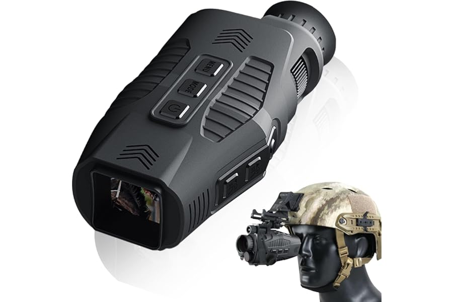 128G Night Vision Monoculars - Thermal Monocular with 3W Infrared LED Light,5-10H Infrared Night Vision,for Hunting,Camping,Travel product image