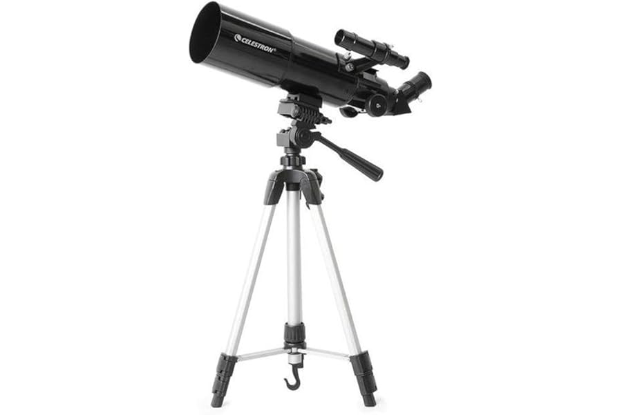 Celestron Travel Scope 80 Portable Refractor Telescope – 80mm Aperture, Fully-Coated Glass Optics – Includes Tripod, Smartphone Adapter, Backpack & Software – Ideal for Beginners & Travel product image