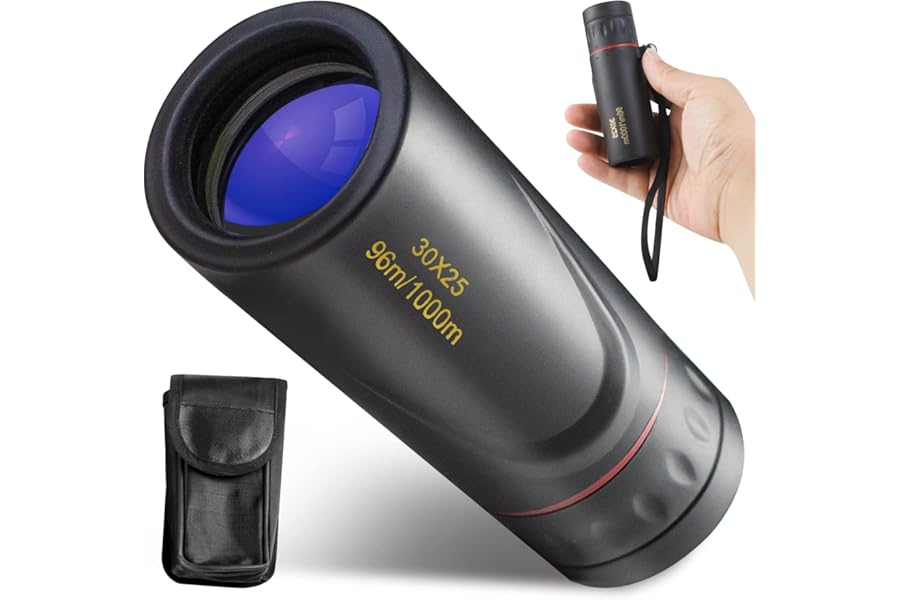 HDAJY Mini Monocular Telescope, Upgrade 30 x 25 HD Monoculars for Adults High Powered, Be Used for Stargazing, Hunting, Black product image