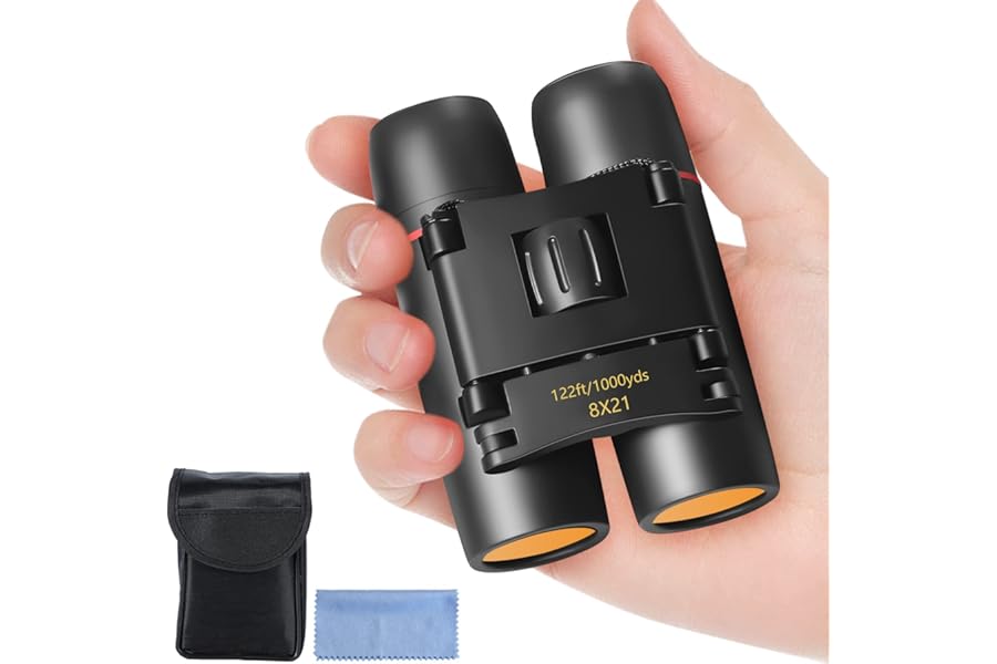 AHFLRITO Compact Binoculars, Lightweight Foldable Small Binoculars for Adults and Kids, Portable Waterproof for Bird Watching, Traveling, Theater, Opera, Concert, Hiking, Sightseeing product image