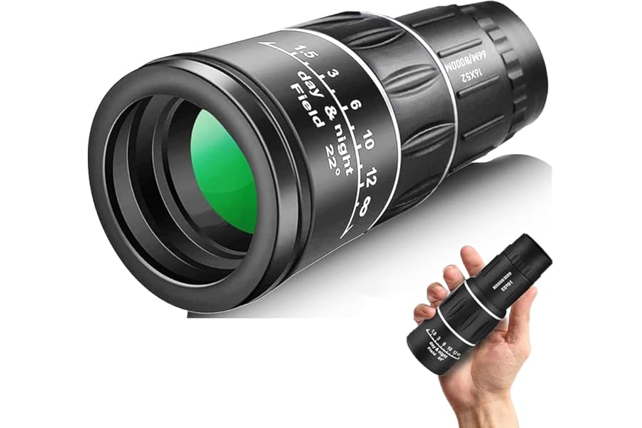 Sihea 16X52 Mini Monocular Telescope High Powered for Adults, Birthday Gifts for Men Dad Him Husband Teen Boys, BAK4 & FMC Prism Scope for Birdwatching Outdoors Hunting, Cool Gadgets for Men product image