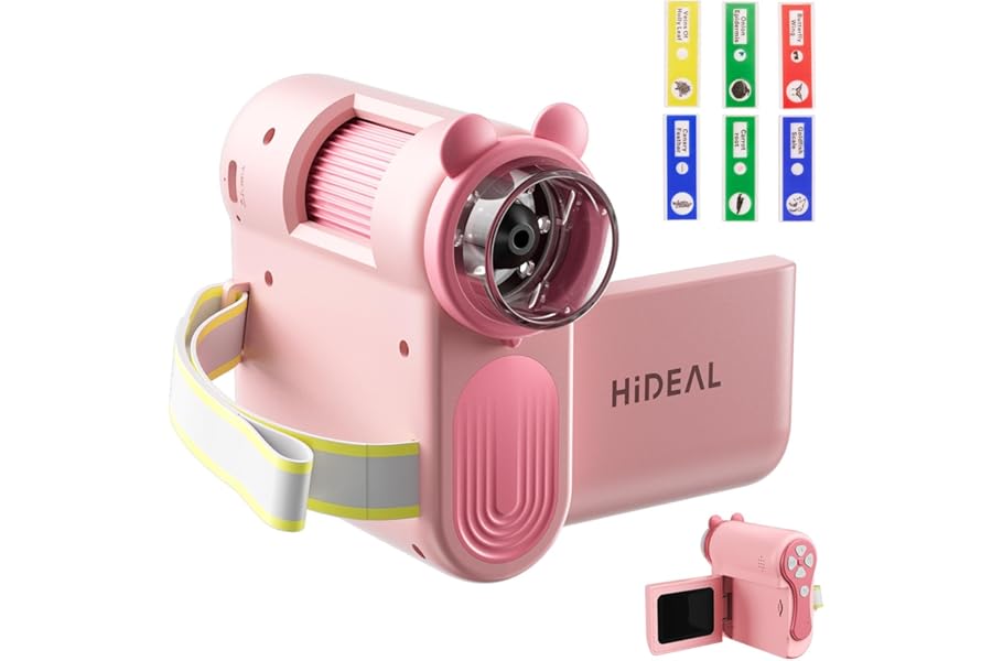 Hideal HP60 IPS Microscope for Kids: [Auto On & Off] [3-in-1] 2" Portable Handheld Microscope Miniscope, Pocket Mini Scope Educational Science Kit, Christmas Birthday Gifts for Kids, PC View, Pink product image