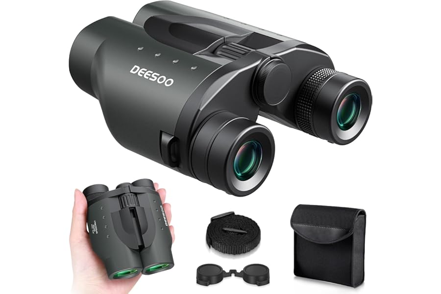 25x32 Binoculars for Adults Kids Compact - DEESOO High Powered Bird Watching Binoculars Lightweight Small Size for Hunting Traveling Sports Hiking Gift for Men Women product image