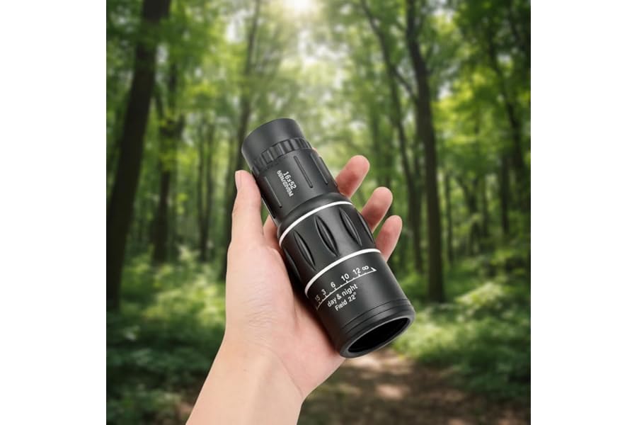16x52 monocular Telescope, Portable High Magnification Telescope HD Clear View for Outdoor Bird Watching Travel, Black product image