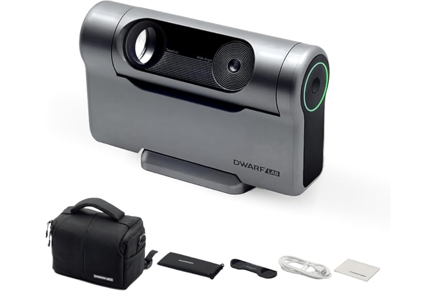 DWARFLAB Dwarf 3 Smart Telescope - Portable Astrophotography Camera, Capture Astronomy/Wildlife/Panorama, AZ/EQ Mode, Built-in Processing, 4K Auto-Tracking, Ultra-Light 3lb, Ideal for All Ages product image