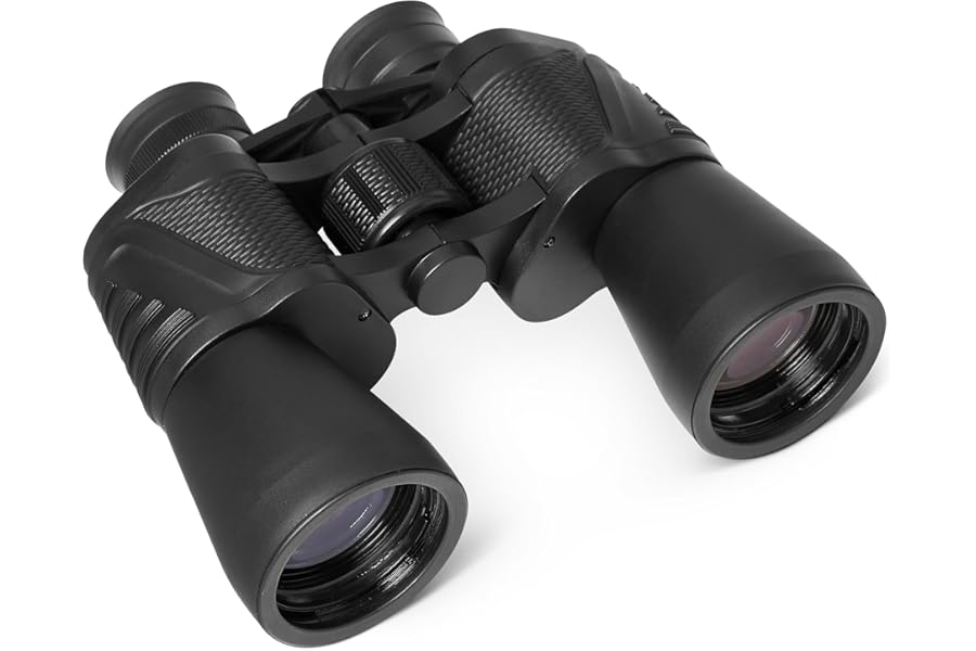 Amazon Basics 7x50 High Power Binoculars, Wide Field of View, FMC Optics, Tripod Compatible, Black, 1-Pack product image