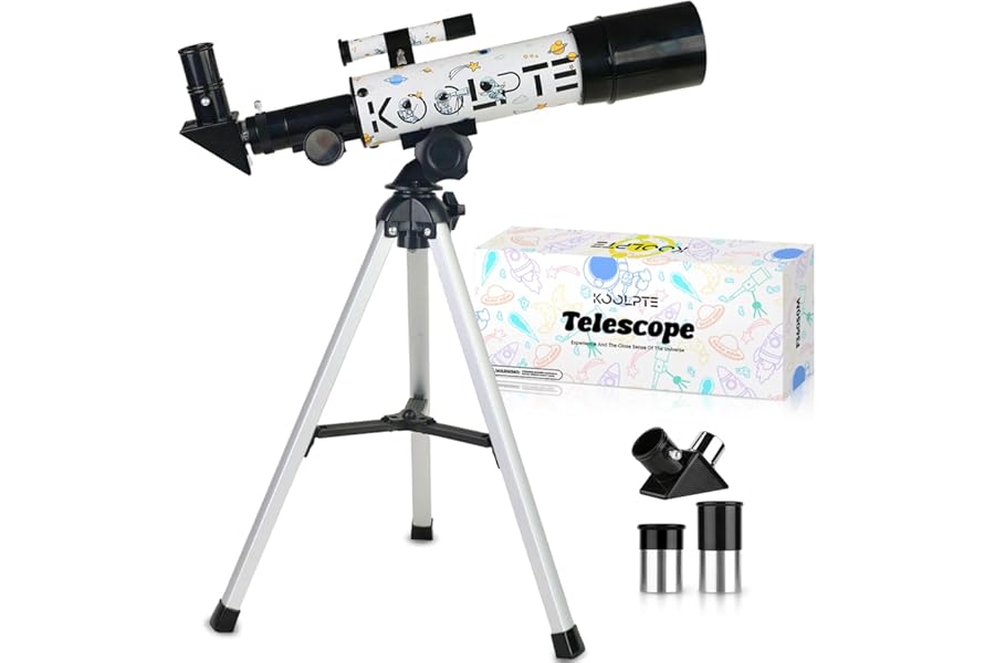 Telescope for Astronomy Beginners – 50mm Aperture Portable Refractor Telescope with Adjustable Tripod, 2 Interchangeable Eyepieces,Easy Set Up & Lightweight for Travel product image