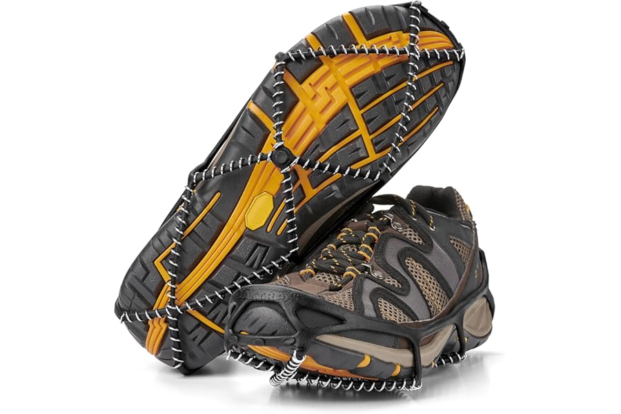 Yaktrax Walk Traction Cleats - 360-Degree Grip on Snow, Ice, & Multi-terrain Surfaces - Elastic Outer Band w/ Easy-On/Off Heel Tab & 1.2mm Zinc-coated Steel Coils - Abrasion & Rust Resistant - Unisex product image