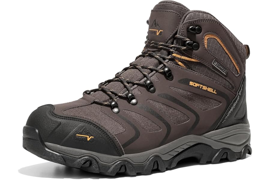 NORTIV 8 Men's Ankle High Waterproof Hiking Boots Outdoor Lightweight Shoes Trekking Trails Armadillo product image