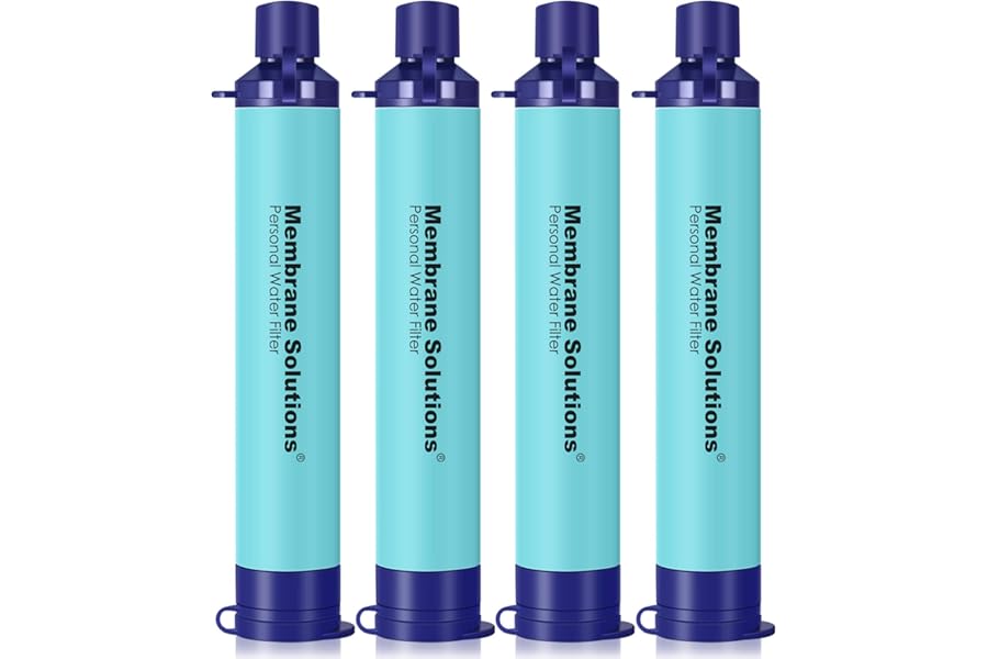 Membrane Solutions Straw Water Filter S1, NSF/ANSI 42&372&401 certificated, Survival Filtration Portable Gear, Emergency Preparedness, Supply for Drinking Hiking Camping Team Family Outing product image