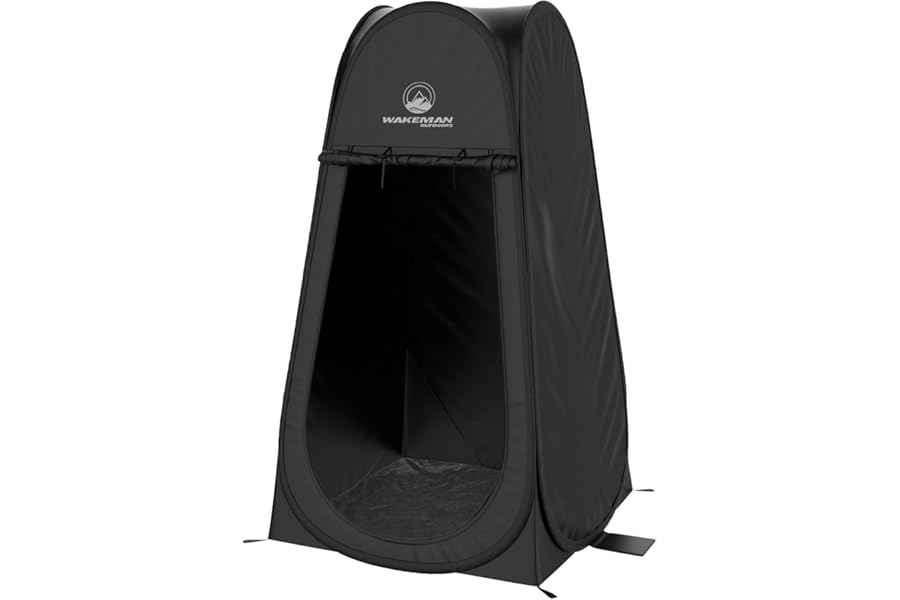 Wakeman Pop Up Changing Tent, 3.3 x 3.3 x 6.2ft, Camping Shower Tent for Portable Toilet Stall or Dressing Room with Carry Bag for Camping, Beach, or Tailgate, Polyester product image