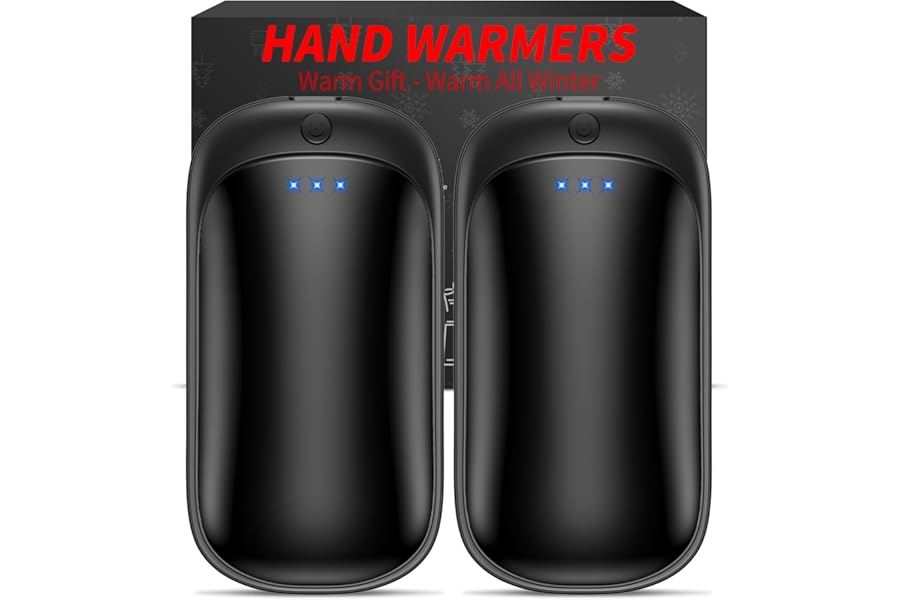 2 Pack Hand Warmers Rechargeable, Portable Electric Hand Warmers Reusable, USB 2 in 1 Handwarmers, Outdoor/Indoor/Warm Gifts for Men Women Kids product image