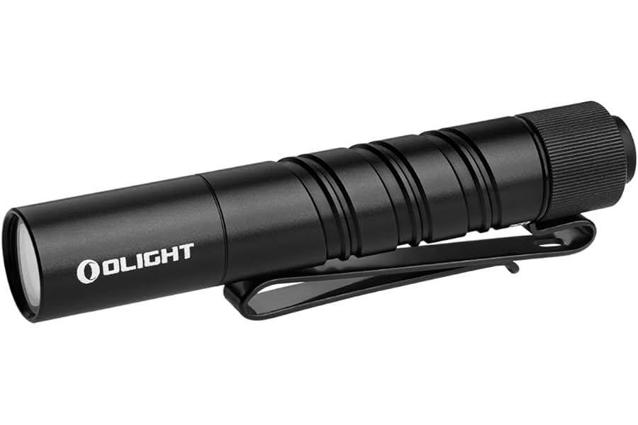 OLIGHT I3T 2 EOS Pocket EDC Flashlight, 200 Lumens Compact Bright Handheld Flash Lights, Dual-Output Tail Switch with AAA Battery and Two-Way Pocket Clip for Camping and Hiking (Black) product image