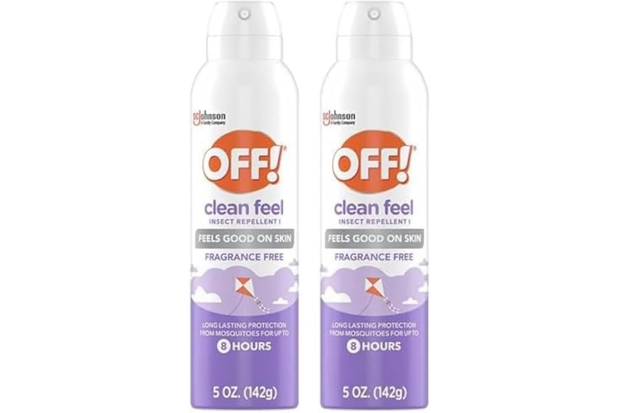 OFF! Clean Feel Insect Repellent Aerosol with 20% Picaridin, Bug Spray with Long Lasting Protection from Mosquitoes, Feels Good on Skin, 5 oz (Pack of 2) product image