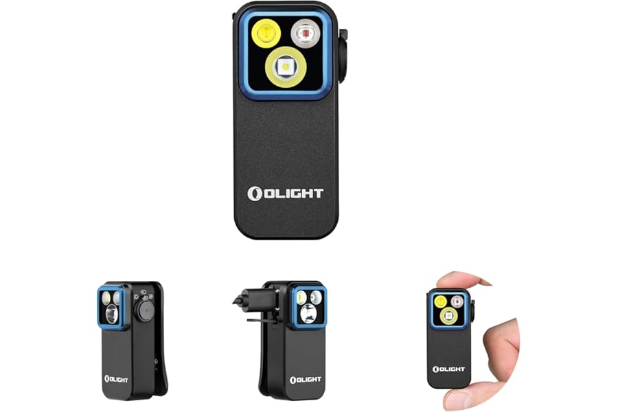 OLIGHT Oclip Pro EDC Flashlight Clip-on Light, Rechargeable 500 Lumens with Three Lighting Solutions Type-C Charging, Magnetic Flash Lights for Signaling, Cycling, Outdoor or Indoor Use(Black) product image