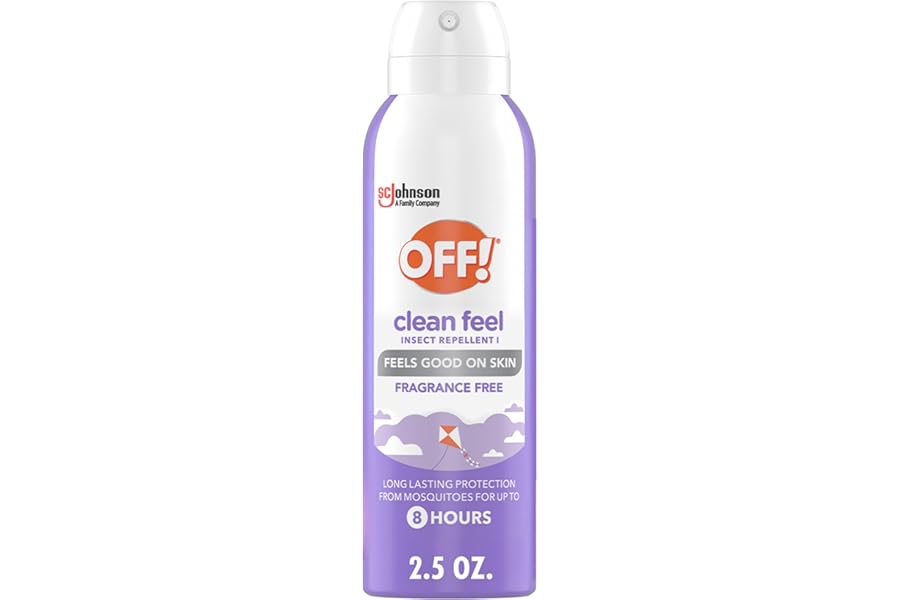 Off! Clean Feel Travel Size Insect Repellent Aerosol with 20% Picaridin - Bug Spray for Long-Lasting DEET-Free Protection from Mosquitoes, Fragrance-Free Pest Control for Ticks & Flies, 2.5 oz product image