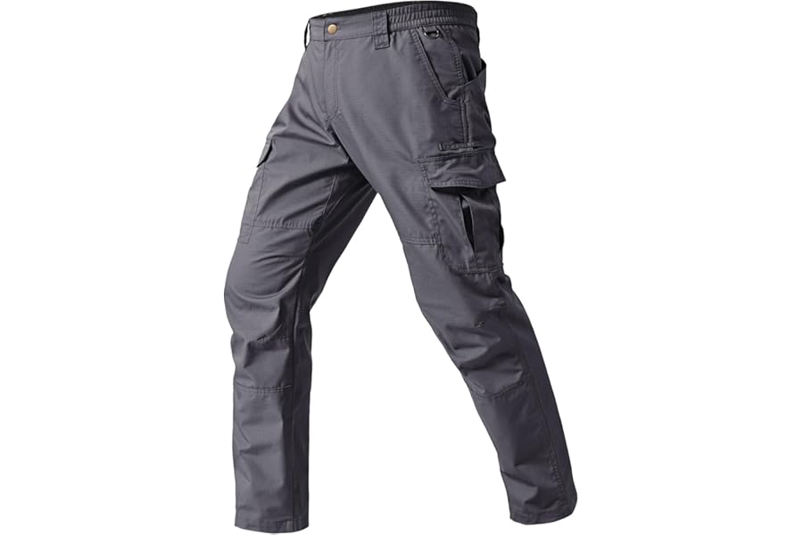 Mens Cargo Work Pants Durable Ripstop Tactical Pants with 7 Pockets Outdoor Water Resistant Hiking Woking Construction Pants product image